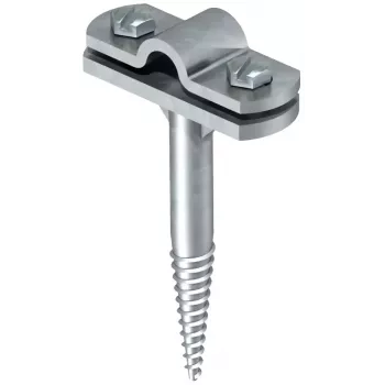 OBO Bettermann support de conducteur 176 A 65 pour conducteurs ronds de 8-10 mm, acier galvanisé à chaud avec socle en zinc moulé