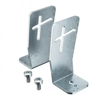 OBO Bettermann 7403850 support d'appareil IT OKB, acier, galvanisé au feuillard, pour goulotte 100 mm