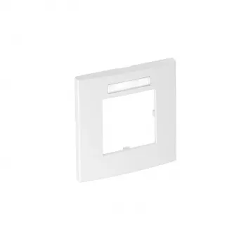 Cadre de recouvrement OBO Bettermann AR45-BSF1 RW 1 poste 84x84 mm blanc pur 6119338