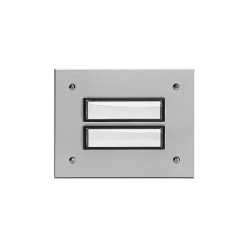 Plaque de recouvrement Grothe ETA 802 EV1 95x95 mm aluminium anodisé argent pour platines de rue modulaires 55802