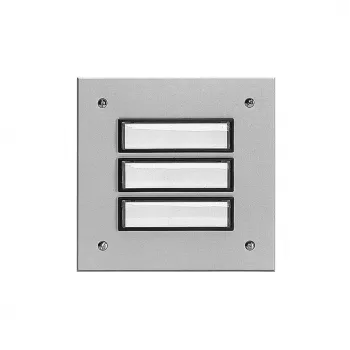 Module bouton d'appel Grothe ETA 803 EV1, 3 touches, aluminium anodisé argent, montage encastré 55803