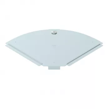 Couvercle OBO BETTERMANN RBD 90 200 DD pour coude 90°, largeur 200 mm 6036954
