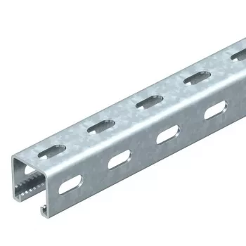 Rail profilé en C OBO Bettermann MS4141PP03 avec perforations latérales, 41x41 mm, 3000 mm, acier pré-galvanisé 1122500