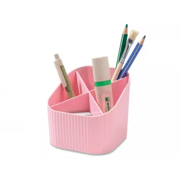 HAN X-LOOP Pen Holder Pastel Pink 4 Compartments 111x111x105 mm 17238-886D