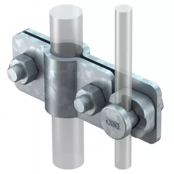 Borne de raccordement OBO Bettermann 2710/25 25 mm pince en croix pour conducteurs ronds et plats (5001226)