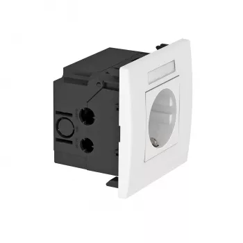 Prise encastrable OBO Bettermann BSF 1 gang Schuko blanc pur IP20 à encastrer 6119421