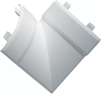 Angle plat pour goulotte PVC 40x40 mm, blanc signalisation Hager EK4004059016