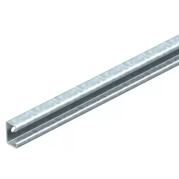 Rail de montage profilé en C OBO Bettermann série MS 40x22 mm, acier pré-galvanisé, longueur 4920 mm, fendu 6007244