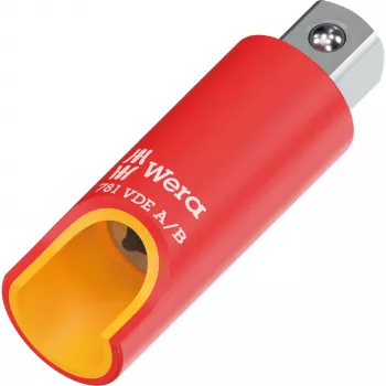 Wera 781 A/B adaptateur de douille isolé VDE 1/4 pouce carré entraînement avec verrouillage mécanique 05024690001