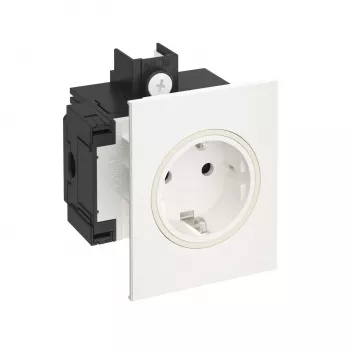 Prise Schuko 1 poste OBO BETTERMANN Rehau Signa IN, blanc pur (6121004)