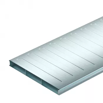 Caniveau de câbles sous plancher OBO Bettermann S3 35038-2, en 2 parties, 350x38 mm, 2000 mm, acier galvanisé à chaud 7400289