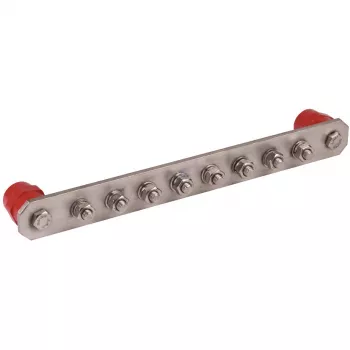 Barre de liaison équipotentielle DEHN PAS I 8AP, acier inoxydable, 8 bornes, sans couvercle 472229