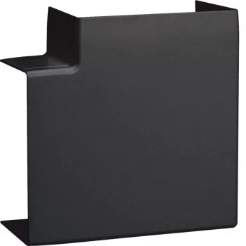 Angle plat HAGER LFF6011059011 avec couverture de coupe graphite noir pour goulotte 60x110 mm