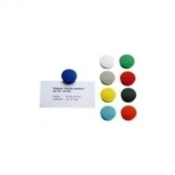 Magnetoplan Discofix Round Magnet Standard, Red, Ferrite Solid Core, 0.7 kg Holding Force (1664206)
