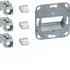 Module de raccordement RJ45 blindé Hager Teha GMKSRJ45C6A3 Cat.6A
