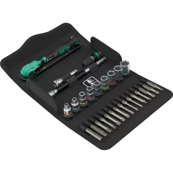 Clé à cliquet réversible Wera 8100 SA 15 Zyklop 1/4 inch avec tête pivotante et manche Kraftform 05005542001