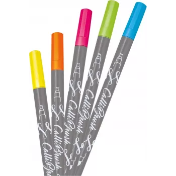 ONLINE USV 5 ONLINE Calli.Brush double feutres pinceaux néon couleurs assorties (19078)