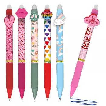 ONLINE magiXX Fun Stylo gel Love& 0,7 mm bleu 6 pièces (70190)