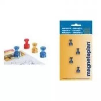 Porte-mémo magnétique orange transparent lumineux, lot de 4, contient jusqu'à 9 feuilles A4 Magnetoplan 1666144