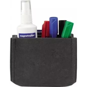 Porte-stylos à feutre magnetoplan magnetoTray Medium gris, magnétique, en 100 % bouteilles PET recyclées 1227701