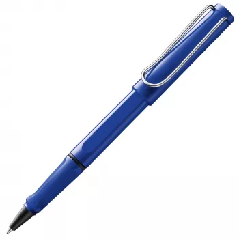 Stylo roller LAMY Safari bleu avec zone de préhension ergonomique et clip métallique (1214114)