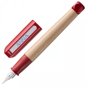 Stylo plume LAMY abc rouge en bois d'érable plume débutant A 1216725