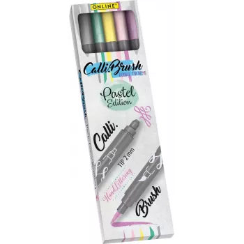 ONLINE USV 5 ONLINE® Calli.Brush Double feutres pinceaux pastel couleurs assorties (19079)