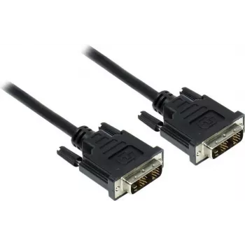 Câble GoodConnections DVI-D Single Link 18+1 mâle vers mâle, 1,8 m, noir, doré, double blindage, HDCP, 1920x1200 4310-DD2