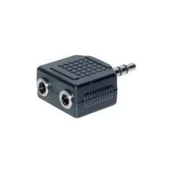 GoodConnections AD-352BU câble adaptateur audio en Y 3,5 mm stéréo mâle vers 2x 3,5 mm stéréo femelle 20 cm noir