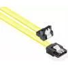 Câble SATA 6 Gbit/s GoodConnections avec clip métallique, coudé, 0,50 m, jaune 5047-AW05Y
