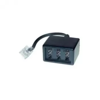 Adaptateur RJ-45 Alcasa T3A-NFN, mâle/femelle, noir
