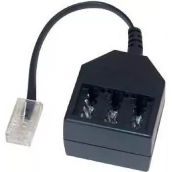 Adaptateur téléphonique GoodConnections RJ45 (8P4C) mâle vers prise TAE-F, 20 cm, noir T4A-NFF