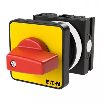 Eaton T0-1-102/E-RT commutateur à cames, 2 pôles, 20 A, montage frontal, rouge/jaune 009046