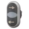 Eaton M22-DDL-S-X226/X26 double bouton-poussoir, éclairé, étiqueté 105227