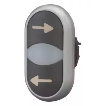 Eaton M22-DDL-S-X226/X26 double bouton-poussoir, éclairé, étiqueté 105227