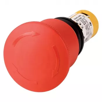 Eaton C22-PVT45P-K02 bouton-poussoir d'arrêt d'urgence, déverrouillage par rotation, 2 NC, tête champignon 45 mm, IP66/IP67/IP69 121611
