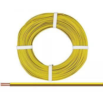 Donau Elektronik 218-38-25 fil souple 2 x 0,14 mm² brun, jaune 25 m