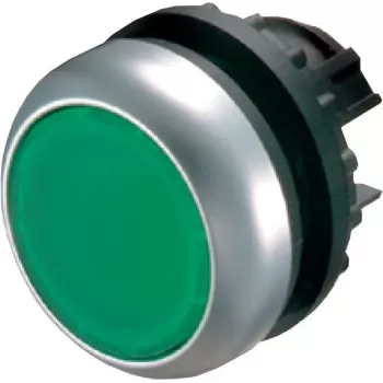 Eaton M22-DRL-G interrupteur à bouton-poussoir, noir/vert/métallique 216948