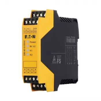 Eaton ESR5-NO-31-230VAC Safety Relay, 230V AC, 3 NO Safety Contacts, 1 NC Auxiliary, DIN Rail 119380