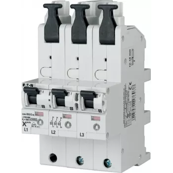 Disjoncteur miniature Eaton LSHU-E16/3-KL type E, 3 pôles, 16 A, 400 V AC, 10 kA 119712