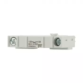 Eaton NHI-E-10-PKZ0 Auxiliary Contact Block, 1 NO, Side Mount, White, for PKZ0 Motor Protective Circuit Breakers 082884