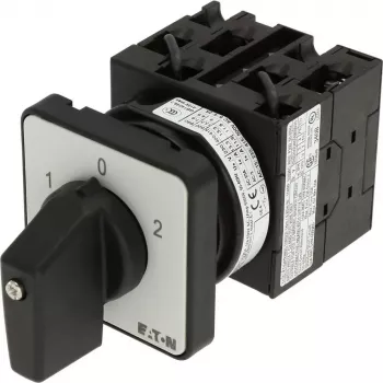 Commutateur rotatif marche-arrêt Eaton T0-3-8401/E 3 pôles, 20 A, 690 V AC, poignée noire, montage en façade 091047