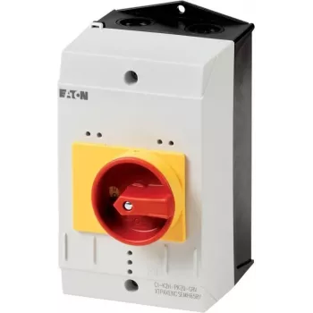 Boîtier vide Eaton CI-K2-PKZ0-NA-GR avec interrupteur d'arrêt d'urgence, 160 x 100 x 100 mm, jaune/rouge 262681