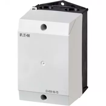 Boîtier vide Eaton CI-K1H pour montage sur rail DIN, 80 x 120 x 95 mm, gris clair (RAL 7035)/noir (RAL 9005) 105853