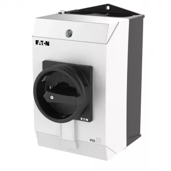 Commutateur à cames Eaton T3-4-15682/I2/SVB-SW 6 pôles, 32 A, 690 V AC, encastré, poignée noire/plaque frontale blanche 207211