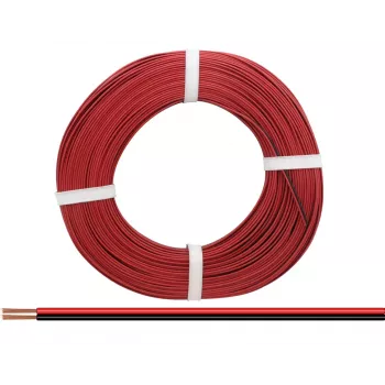 Donau Elektronik 218-5-25 fil souple 2 x 0,14 mm² rouge/noir 25 m
