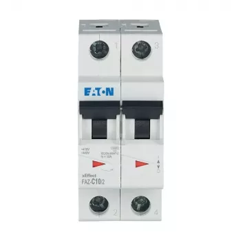 Eaton FAZ-C10/2 disjoncteur miniature (MCB), 10 A, 2 pôles, type C, 400 V AC, 10 kA 278756