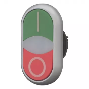 Eaton M22-DDLF-GR-X1 actionneur de double bouton-poussoir, plat, éclairé, vert/rouge 284814