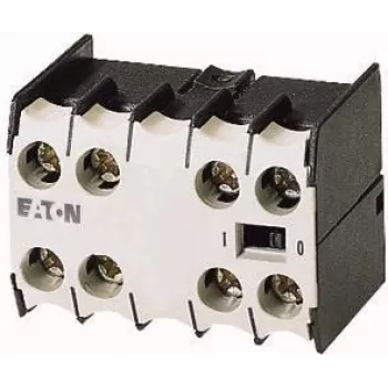 Eaton 02DILE Auxiliary Contact Block, 2NO+2NC, Side Mount, Screw Terminals, Black/White 010240