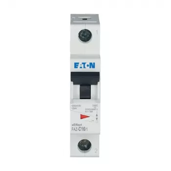 Eaton FAZ-C16/1 Miniature Circuit Breaker (MCB), 1-Pole, 16 A, C Characteristic 278561